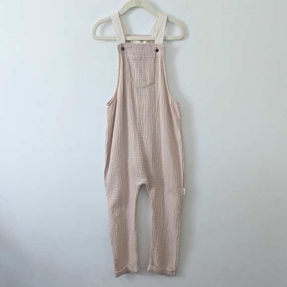 GREIGE Organic Cotton Overalls Sz 4 Unisex - Picture 1 of 11